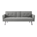 Convertible Folding Sofa Bed with Armrest , Fabric Sleeper Sofa Couch for Living Room . - Atlantic Fine Furniture Inc