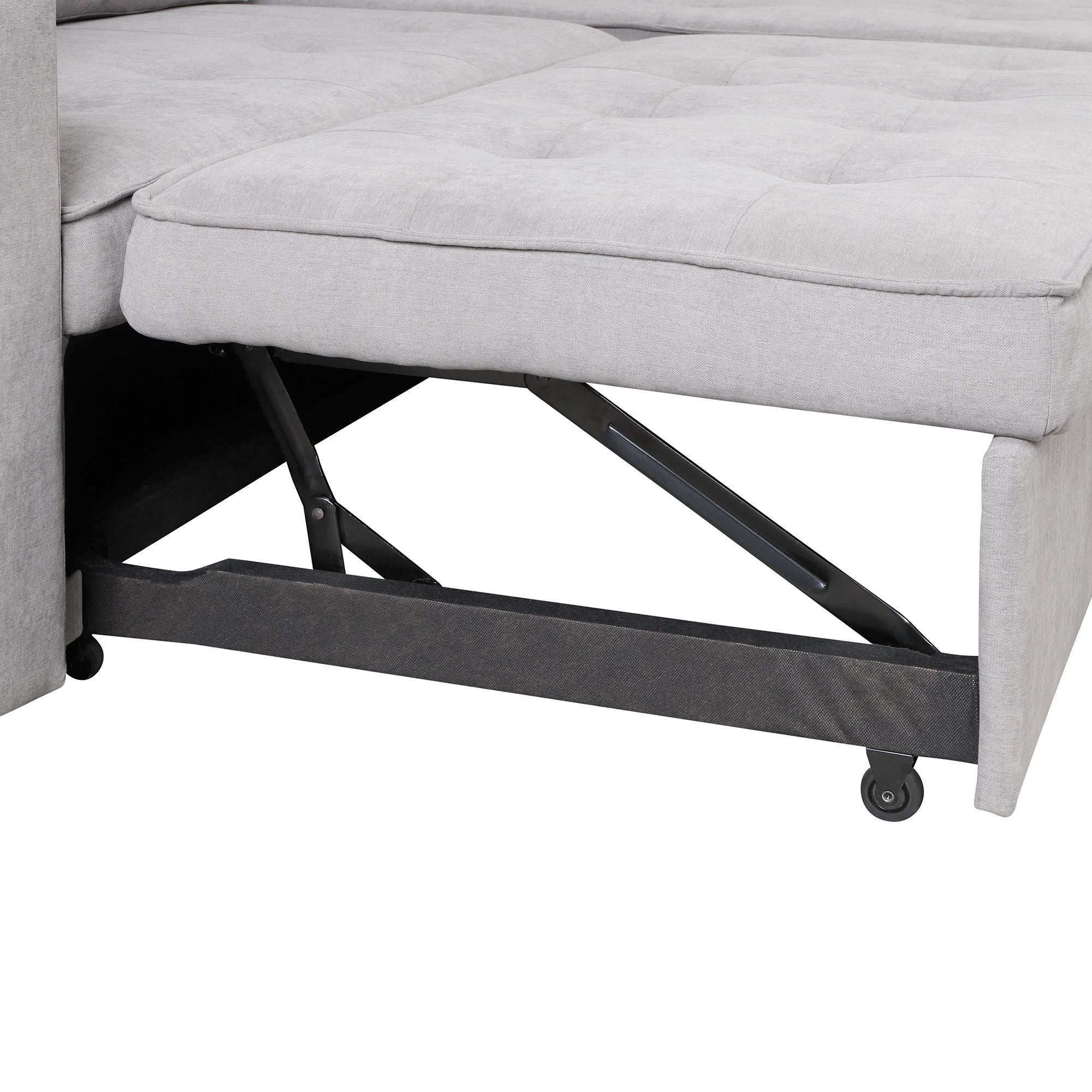 Orisfur. 104" Pull Out Sleeper Sofa Reversible L-Shape 3 Seat Sectional Couch with Storage Chaise and 2 Stools for Living Room Furniture Set - Atlantic Fine Furniture Inc