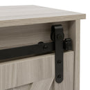 The television cabinet with an electronic fireplace，with Farmhouse Sliding Barn Door ,for TV up to 65 Inch Flat Screen MediaConsoleTable StorageCabinetWood Entertainment CenterSturdycolour：Washed Gray - Atlantic Fine Furniture Inc