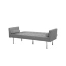 Square arm sleeper sofa Grey VELVET ***Not available for sale on Walmart*** - Atlantic Fine Furniture Inc