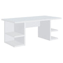 Alice - 4-Shelf Engineered Wood Writing Desk - White - Atlantic Fine Furniture Inc