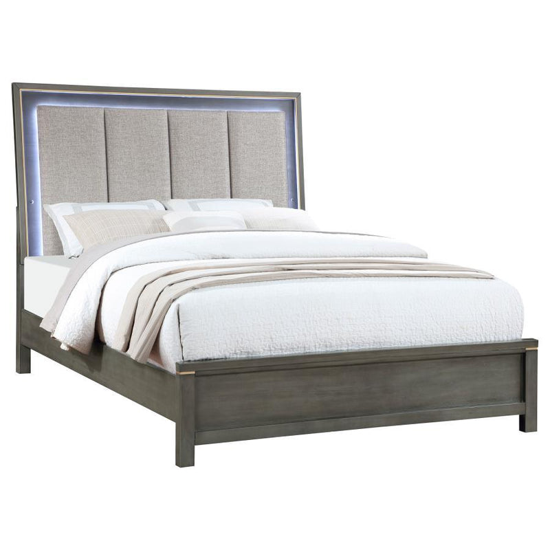 Eastern King Bed - Gray And Oyster Gray