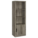 Burke - 3-Shelf Engineered Wood Media Tower - Gray Driftwood - Atlantic Fine Furniture Inc