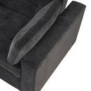 Linen Upholstered Sleeper Bed , Pull Out Sofa Bed Couch attached two throw pillows,Dual USB Charging Port and Adjustable Backrest for Living Room Space，Black - Atlantic Fine Furniture Inc
