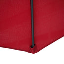 360-Degree Rotation Cantilever Hanging Patio Umbrella with Extra-large Canopy for Outdoor Use, Wine Red - Atlantic Fine Furniture Inc