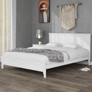 Modern White Solid Wood Queen Platform Bed - Atlantic Fine Furniture Inc