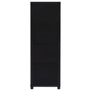 Jupiter - 3-Shelf Engineered Wood Media Tower - Black