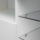 TV Stand  High Gloss Doors Modern TV Stand LED (White) - Atlantic Fine Furniture Inc