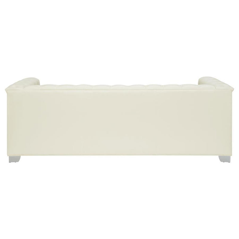 Chaviano - Upholstered Track Arm Sofa - Pearl White