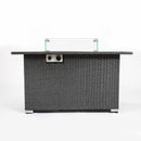 Outdoor 44" Gas Propane Fire pit  Table  Rectangle  50,000 BTU with  8mm Tempered Glass Tabletop & Blue Stone& Steel table lid &Table waterproof dusty Cover ,ETL Certification (Grey) - Atlantic Fine Furniture Inc