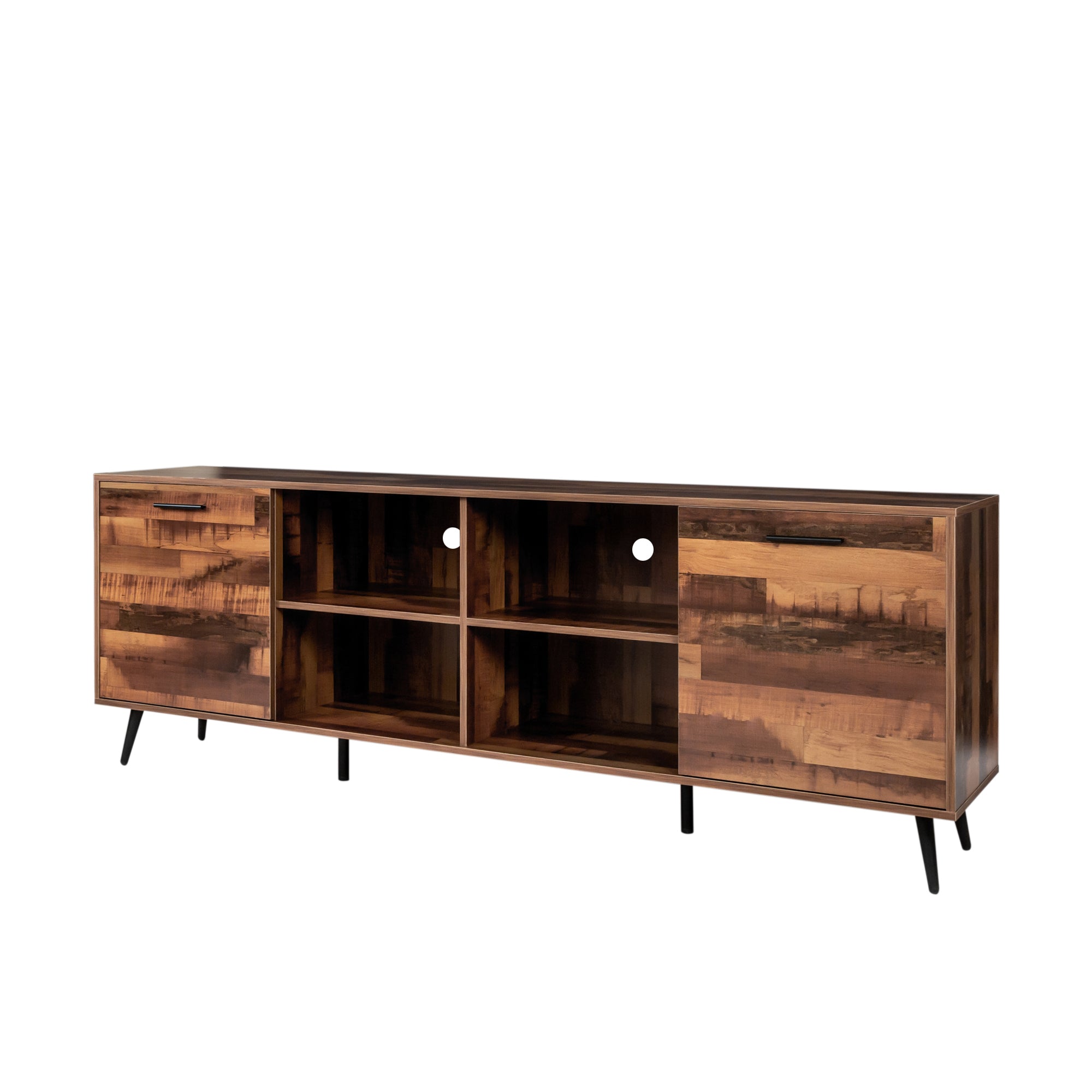 TV Stand Mid-Century Wood Modern Entertainment Center Adjustable Storage Cabinet TV Console for Living Room - Atlantic Fine Furniture Inc