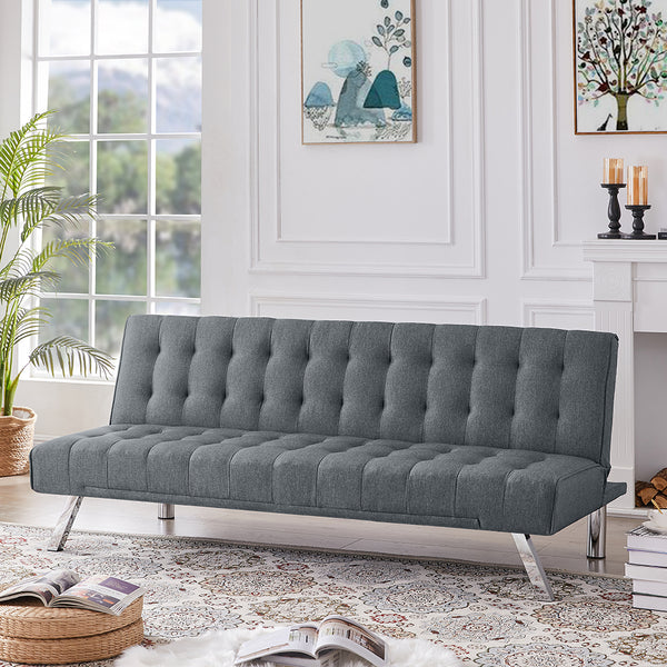 Futon Sofa Bed, Upholstered Convertible Folding Sleeper Recliner for Living Room - Atlantic Fine Furniture Inc