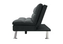 RELAX LOUNGE FUTON SOFA BED SLEEPER DARK GREY FABRIC - Atlantic Fine Furniture Inc