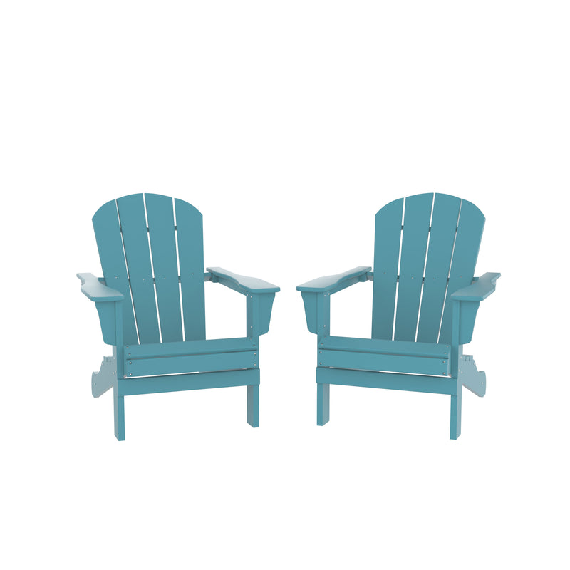 HDPE Adirondack Chair, Blue, Set of 2 - Atlantic Fine Furniture Inc