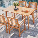Waimea Honey Slatted Eucalyptus Wood Patio Dining Table - Atlantic Fine Furniture Inc