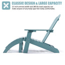 TALE Adirondack Chair Backyard Furniture Painted Seating with Cup Holder All-Weather and Fade-Resistant Plastic Wood for Lawn Outdoor Patio Deck Garden Porch Lawn Furniture Chairs Blue - Atlantic Fine Furniture Inc