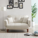 RELAX LOUNGE SOFA BED SLEEPER WITH 2 PILLOWS BEIGE FABRIC - Atlantic Fine Furniture Inc