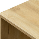 Mid-Century TV Stand for TVs up to 60 Inches, Entertainment Center with Open Storage Shelves & Cabinet, Modern TV Console for Living Room, Rustic Oak. - Atlantic Fine Furniture Inc