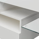 Living Room Furniture TV Stand Cabinet with 2 Drawers & 2 open shelves,20-color RGB LED lights with remote,White - Atlantic Fine Furniture Inc