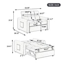 Orisfur. 50" Convertible Sleeper Bed, Adjustable Oversized Armchair  with Dual USB Ports for Small Space - Atlantic Fine Furniture Inc