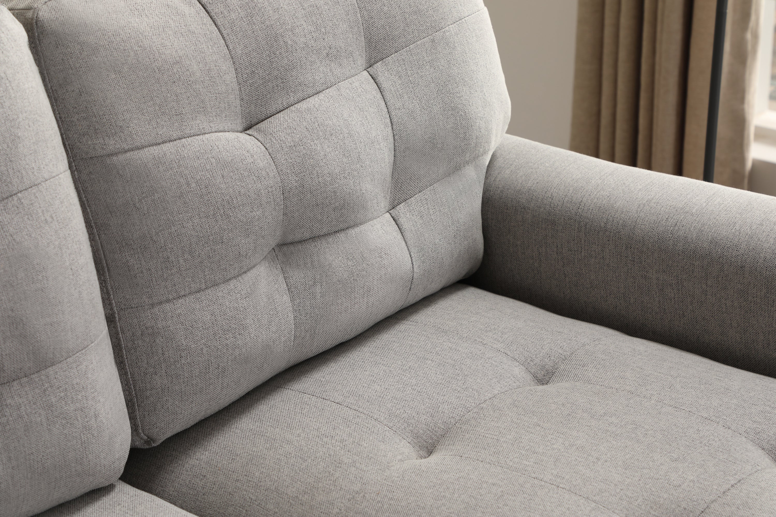 Upholstery Sleeper Sectional Sofa Gray - Atlantic Fine Furniture Inc