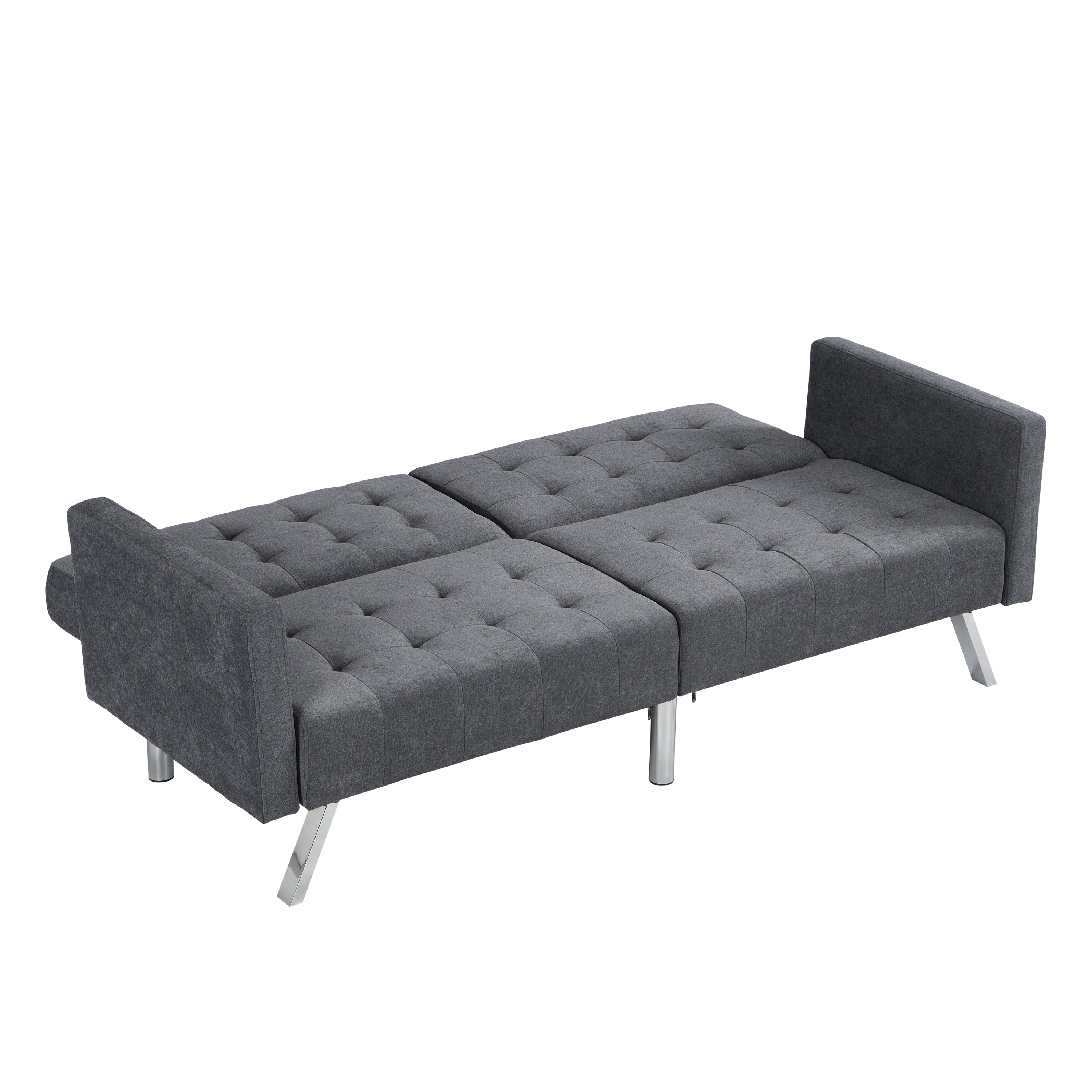 Sofa Bed Convertible Folding Dark Grey Lounge Couch Loveseat Sleeper Sofa  Armrests Living Room Bedroom Apartment Reading Room - Atlantic Fine Furniture Inc