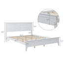Modern White Solid Wood Queen Platform Bed - Atlantic Fine Furniture Inc