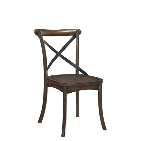 Kaelyn - Side Chair (Set of 2) - Dark Oak & Black - Atlantic Fine Furniture Inc