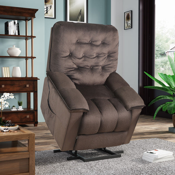 Orisfur - Power Lift Chair Soft Fabric Upholstery Recliner Living Room Sofa Chair With Remote