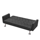 Modern Convertible Folding Futon Sofa Bed ,  Grey Fabric Sleeper Sofa Couch for Compact Living Space. - Atlantic Fine Furniture Inc