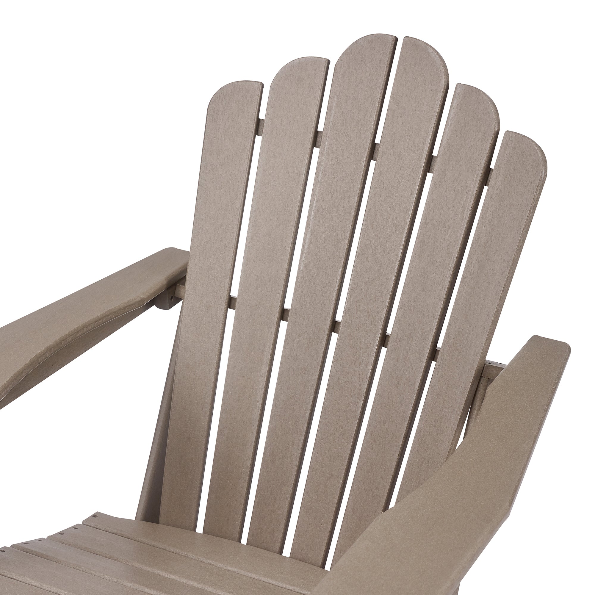 Classic Outdoor Adirondack Chair Set of 2 for Garden Porch Patio Deck Backyard, Weather Resistant Accent Furniture, Brown - Atlantic Fine Furniture Inc