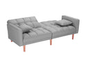 FUTON SLEEPER SOFA WITH 2 PILLOWS LIGHT GREY FABRIC (same as W223S00583、W223S00992、W223S01339 ) - Atlantic Fine Furniture Inc