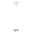 Anya - Hanging Crystal Metal Floor Lamp - Chrome - Atlantic Fine Furniture Inc