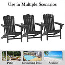 Combo for Family: 2 Plastic Adirondack Chairs & an Outdoor Side Table.  Outdoor Adirondack Chair Patio Lounge Chairs Classic Design (Black) - Atlantic Fine Furniture Inc