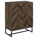 Carolyn - 2 Door Engineered Accent Wood Cabinet - Rustic Oak - Atlantic Fine Furniture Inc