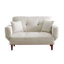 RELAX LOUNGE SOFA BED SLEEPER WITH 2 PILLOWS BEIGE FABRIC - Atlantic Fine Furniture Inc
