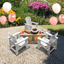 Small Size Adirondack Chair, Plastic Adirondack Chair Fire Pit Chair, Plastic Adirondack Chair, Weather Resistant, White，1 piece - Atlantic Fine Furniture Inc