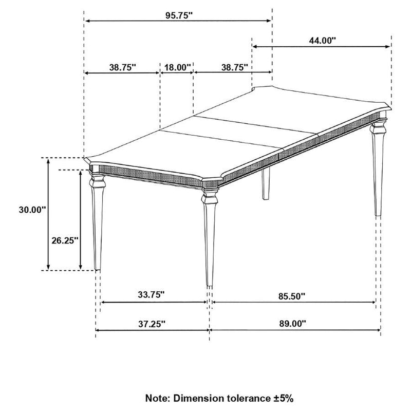 Evangeline - Extension Leaf Dining Table - Silver Oak