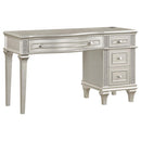 Evangeline - 4-Drawer Vanity Desk Makeup Table - Silver Oak - Atlantic Fine Furniture Inc