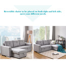 [VIDEO] 90" Reversible Pull out Sleeper L-Shaped Sectional Storage Sofa Bed,Corner sofa-bed with Storage Chaise Left/Right Handed - Atlantic Fine Furniture Inc
