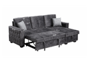 Reversible Sleeper Sectional Storage Sofa Bed,Corner Sofa-Bed With Storage,3 Seat Both Left Handed And Right Handed, Nailheaded - Atlantic Fine Furniture Inc