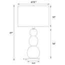 Mineta - Drum Shade Stacked Table Lamp - Antique Silver - Atlantic Fine Furniture Inc