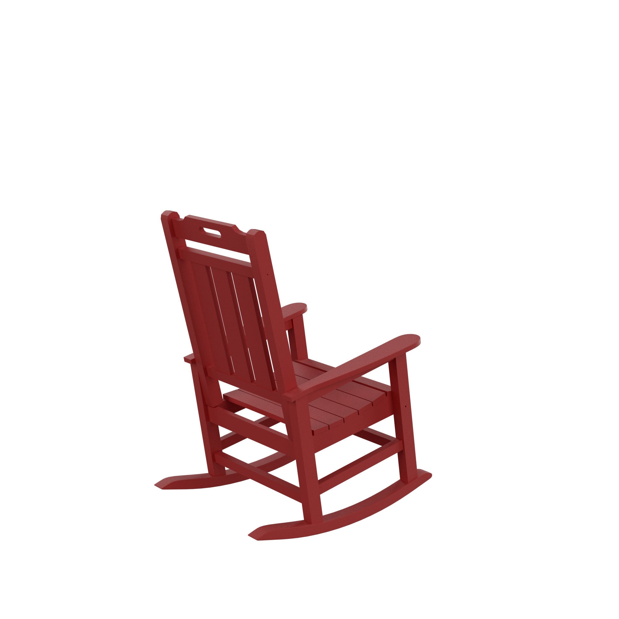 Presidential Rocking Chair HDPE Rocking Chair Fade-Resistant Porch Rocker Chair, All Weather Waterproof for Balcony/Beach/Pool  Red - Atlantic Fine Furniture Inc