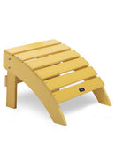 TALE Adirondack Ottoman Footstool All-Weather and Fade-Resistant Plastic Wood for Lawn Outdoor Patio Deck Garden Porch Lawn Furniture Yellow - Atlantic Fine Furniture Inc