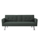 Convertible Folding Sofa Bed with Armrest , Fabric Sleeper Sofa Couch for Living Room . - Atlantic Fine Furniture Inc