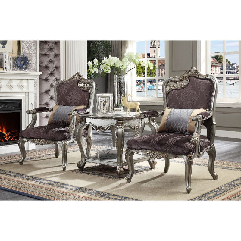 The Picardy chair brings the influence of European antiques to life with traditional carvings, detailed looping, and gorgeous antique finish.