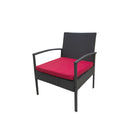 4 PCS Patio Rattan Conversation Chair Set, 4 PCS Patio Wicker Rattan Furniture Set, Patio Wicker Rattan Table - Atlantic Fine Furniture Inc