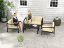 4 piece Outdoor Furniture Set With Outdoor Waterproof Sofa Coffee Table for Restaurant, Outdoor courtyard, Garden, Open-air balcony, Poolside - Atlantic Fine Furniture Inc
