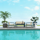 4 piece Outdoor Furniture Set With Outdoor Waterproof Sofa Coffee Table for Restaurant, Outdoor courtyard, Garden, Open-air balcony, Poolside - Atlantic Fine Furniture Inc