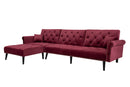Convertible Sofa bed sleeper red velvet（W223S00006、W223S00712、W223S00458） - Atlantic Fine Furniture Inc
